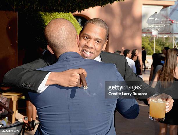 Rapper/producer Jay-Z attends the Roc Nation Pre-GRAMMY Brunch Presented by MAC Viva Glam at Private Residence on January 25, 2014 in Beverly Hills,...