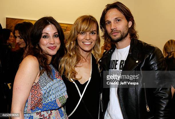 Actress Diane Marshall-Green, Photographer Alex Prager and actor Logan Marshall-Green attend Alex Prager: Face In The Crowd Exhibition Opening Night...