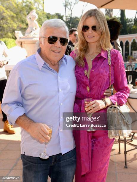 Robert Kraft and Ricki Noel Lander attend the Roc Nation Pre-GRAMMY Brunch Presented by MAC Viva Glam at Private Residence on January 25, 2014 in...