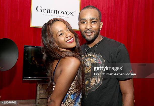 Bobbi Kristina Brown and Nick Gordon attends the GRAMMY Gift Lounge during the 56th Grammy Awards at Staples Center on January 25, 2014 in Los...