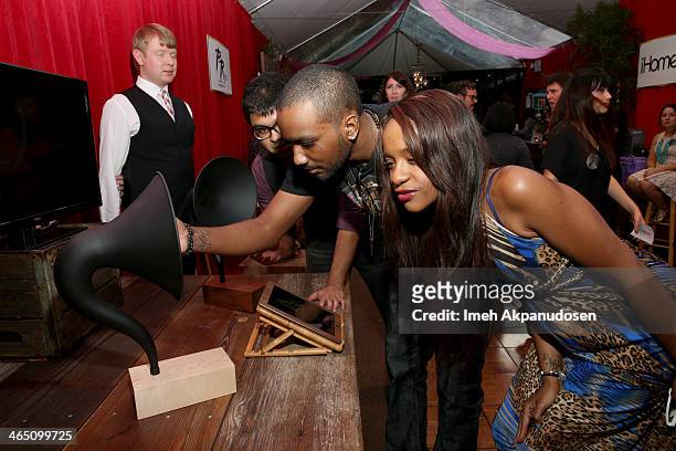 Bobbi Kristina Brown and Nick Gordon attends the GRAMMY Gift Lounge during the 56th Grammy Awards at Staples Center on January 25, 2014 in Los...