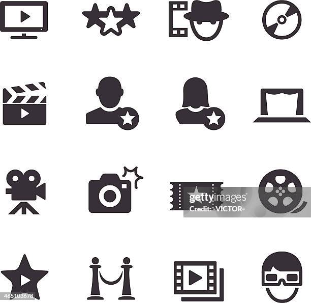 film-ikonen-acme series - schauspielern stock-grafiken, -clipart, -cartoons und -symbole