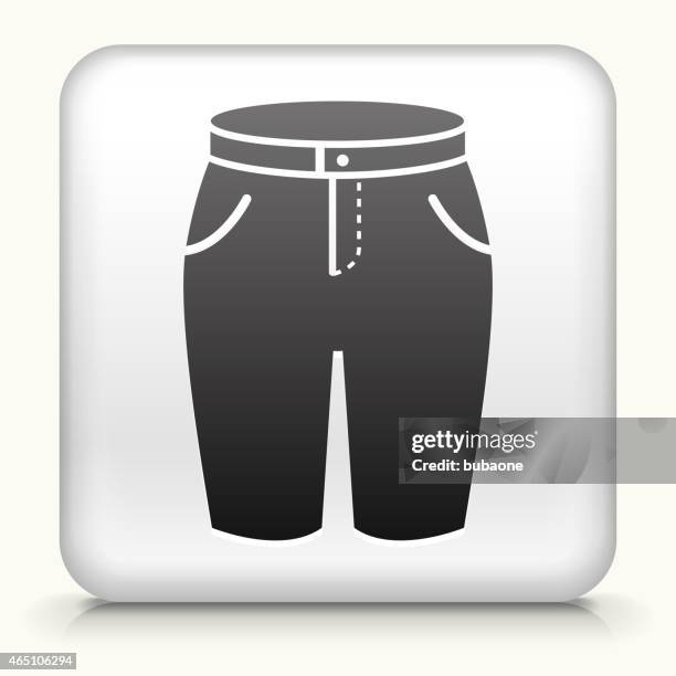square button with denim shorts royalty free vector art - shorts stock illustrations