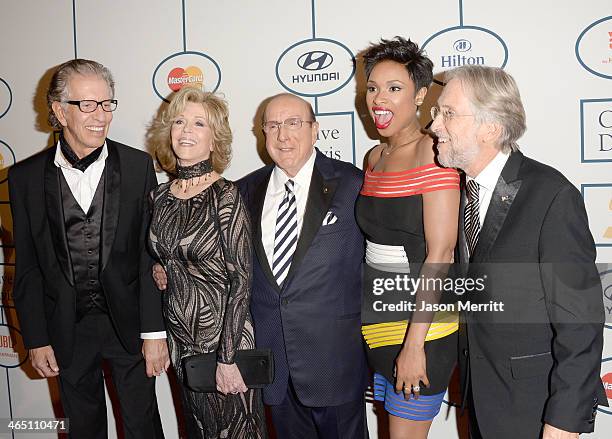 Producer Richard Perry, actress Jane Fonda, Sony Music Chief Creative Officer Clive Davis, singer/actress Jennifer Hudson, and Recording Academy...