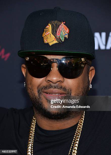 Music producer The Dream arrives at the Roc Nation Pre-GRAMMY Brunch presented by MAC Viva Glam on January 25, 2014 in Los Angeles, California.