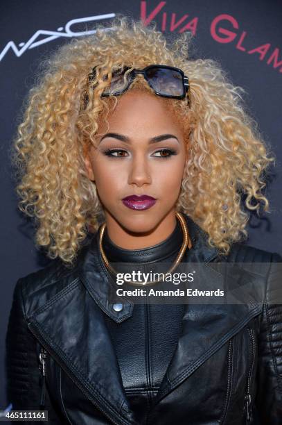 Singer/songwriter K. Rose arrives at the Roc Nation Pre-GRAMMY Brunch presented by MAC Viva Glam on January 25, 2014 in Los Angeles, California.