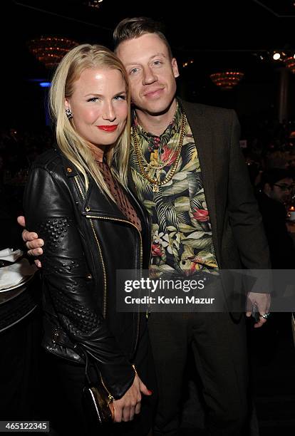 Tricia Davis and Macklemore during the 56th annual GRAMMY Awards Pre-GRAMMY Gala and Salute to Industry Icons honoring Lucian Grainge at The Beverly...