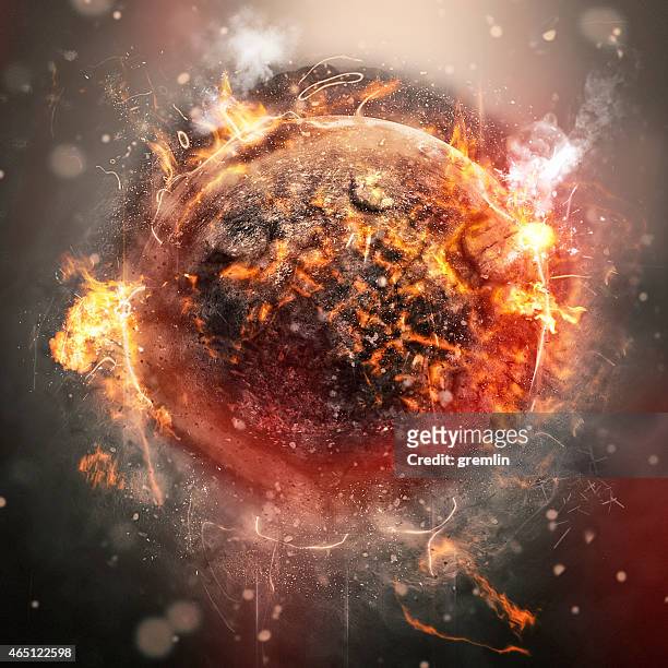 exploding planet - lava 個照片及圖片檔