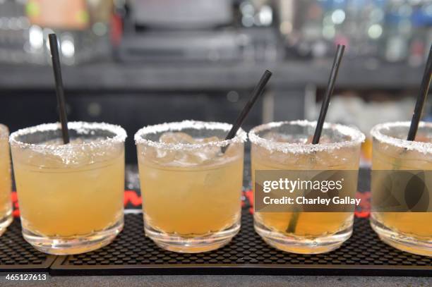 General view of the atmosphere at the annual Midnight Grammy Brunch hosted by Ne-Yo and Malibu Red at Lure Nightclub on January 26, 2014 in...