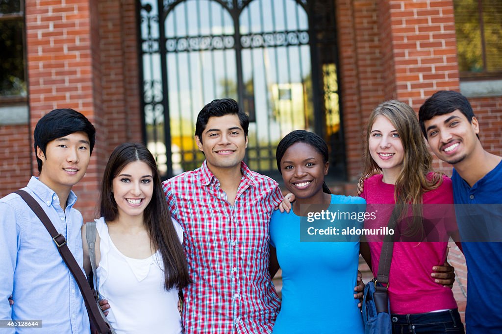 Group of university students