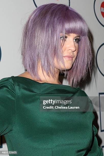 Personality Kelly Osbourne arrives at the 2014 HYUNDAI / GRAMMYs Clive Davis Pre-GRAMMY Gala Activation + Equus Fleet Arrivals at The Beverly Hilton...