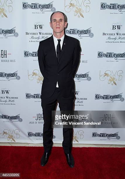 David Thomas attends Jason Of Beverly Hills' Pre-GRAMMY cocktail hour and salute to fashion icon David Thomas' Gentleman Collection at The Blvd on...