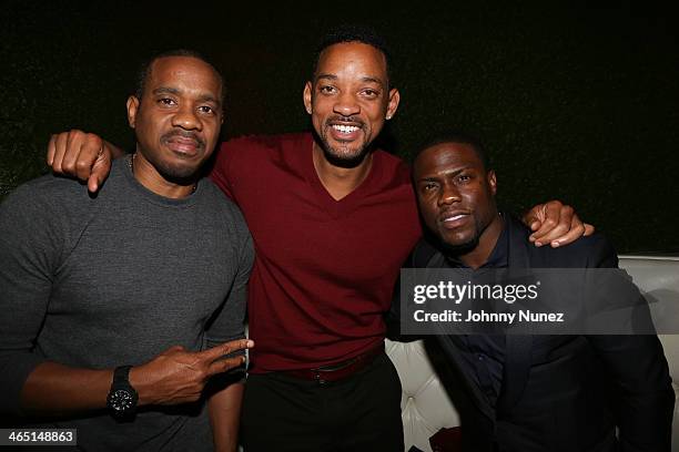 Duane Martin, Will Smith and Kevin Hart attend NE-YO & Compound Entertainment 6th Annual GRAMMY Midnight Brunch at Lure on January 25, 2014 in...