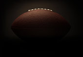 Football on a black background