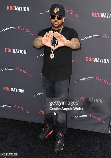 Record producer The-Dream arrives at the Roc Nation Pre-Grammy brunch presented by MAC Viva Glam at a private residency on January 25, 2014 in Los...