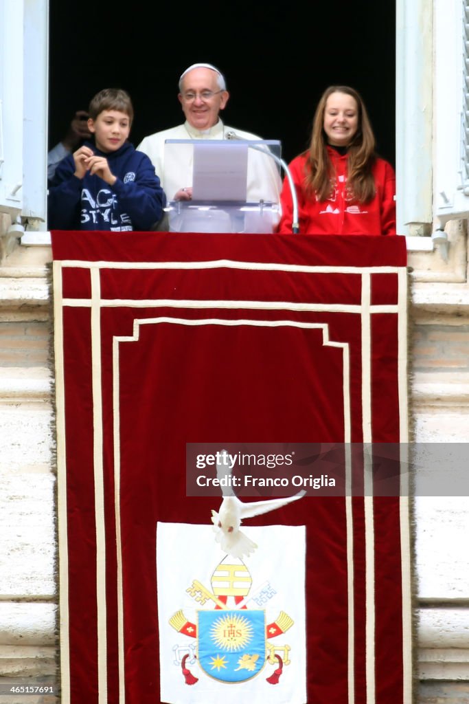 Pope Francis Delivers Angelus Blessing