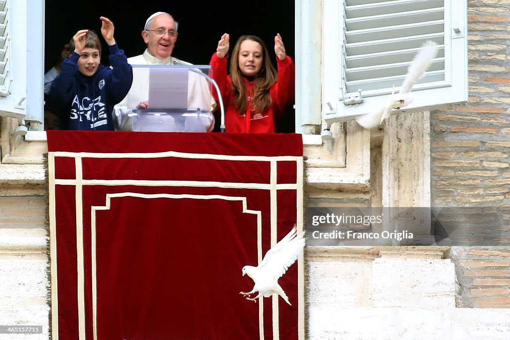 Pope Francis Delivers Angelus Blessing