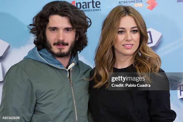 Actor Yon Gonzalez and actress Blanca Suarez pose during a photocall to present 'Perdiendo el Norte' at Intercontinental Hotel on March 3, 2015 in...