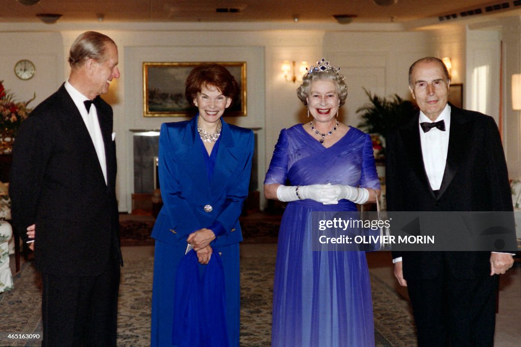FRANCE-ELISABETH II-MITTERRAND