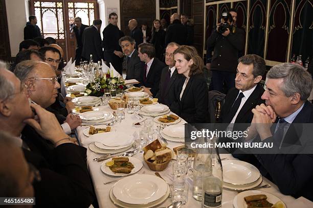 Former French President and head of UMP right-wing party Nicolas Sarkozy , UMP Member of Parliament Henri Guaino , UMP vice-President Nathalie...