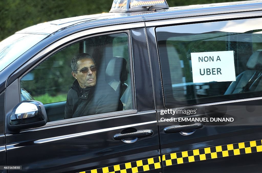 BELGIUM-TRANSPORT-TAXI-PROTEST