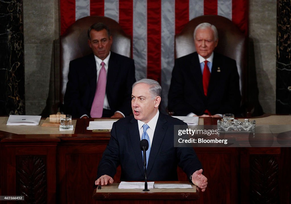 Israeli Prime Minister Benjamin Netanyahu Addresses A Joint Meeting Of Congress