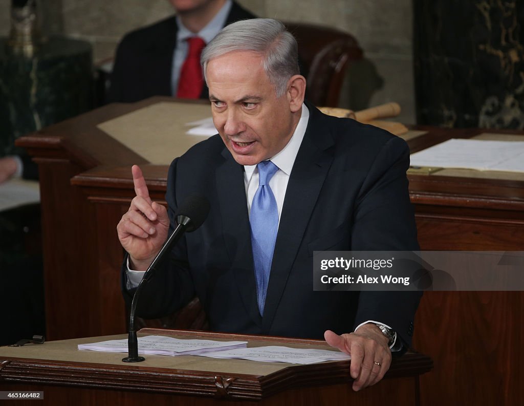 Israeli PM Netanyahu Addresses Joint Meeting Of Congress