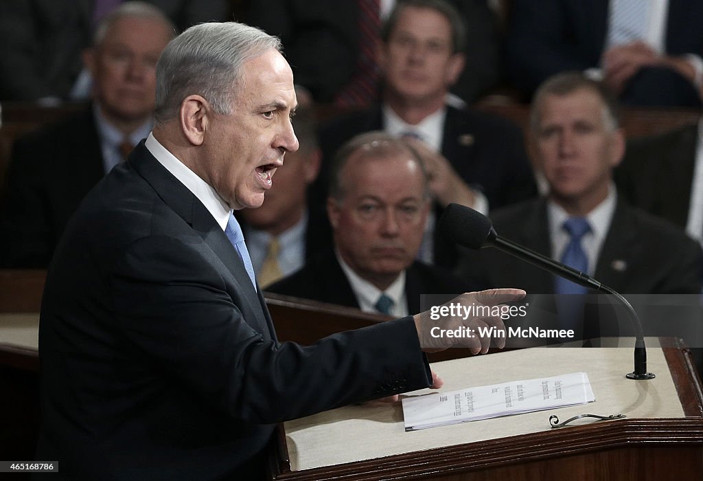 Israeli PM Netanyahu Addresses Joint Meeting Of Congress