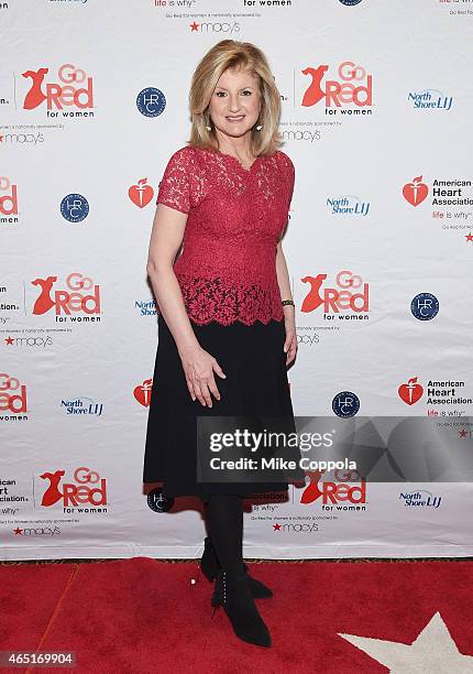 Co-founder and editor-in-chief of The Huffington Post Arianna Huffington attends the 2015 American Heart Association Go Red For Women Luncheon at the...