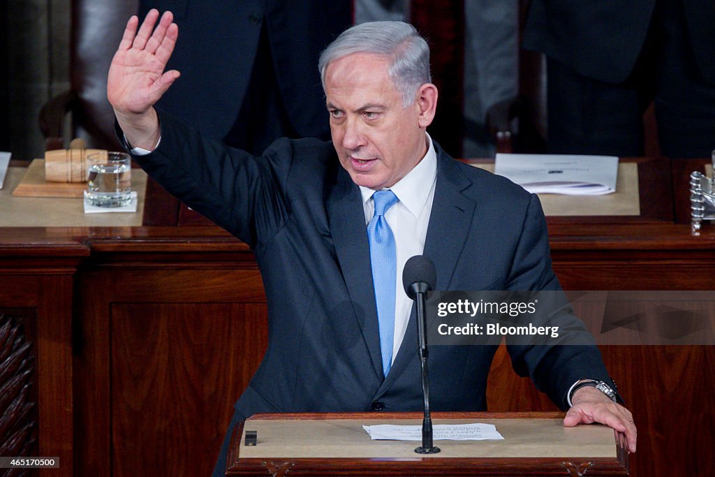 Israeli Prime Minister Benjamin Netanyahu Addresses A Joint Meeting Of Congress