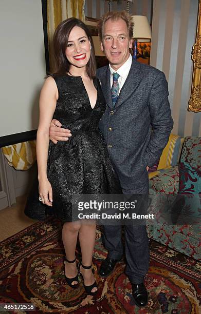Actors Belcim Bilgin and Julian Sands attend the premiere of "A Postcard From Istanbul" directed by John Malkovich in collaboration with St. Regis...