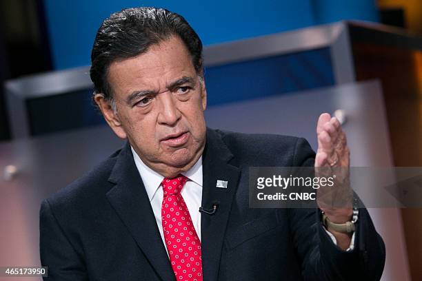 Pictured: Bill Richardson, former Governor of New Mexico, in an interview on January 13, 2015 --