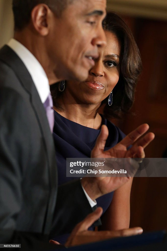 President And Mrs. Obama Discuss Efforts To Help Adolescent Girls Worldwide