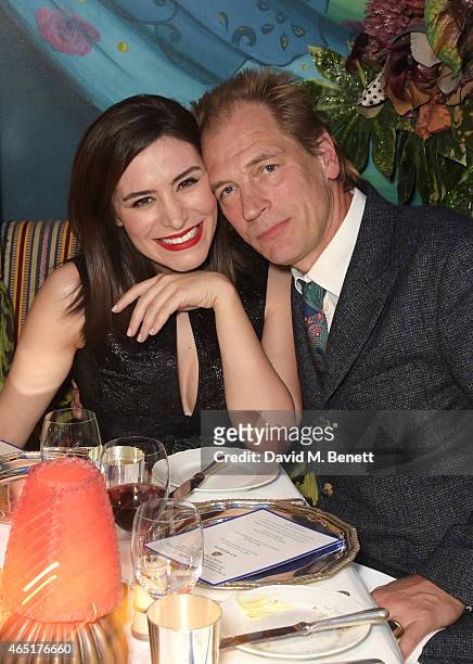 Belcim Bilgin and Julian Sands attend the premiere of "A Postcard From Istanbul" directed by John Malkovich in collaboration with St. Regis Hotels &...