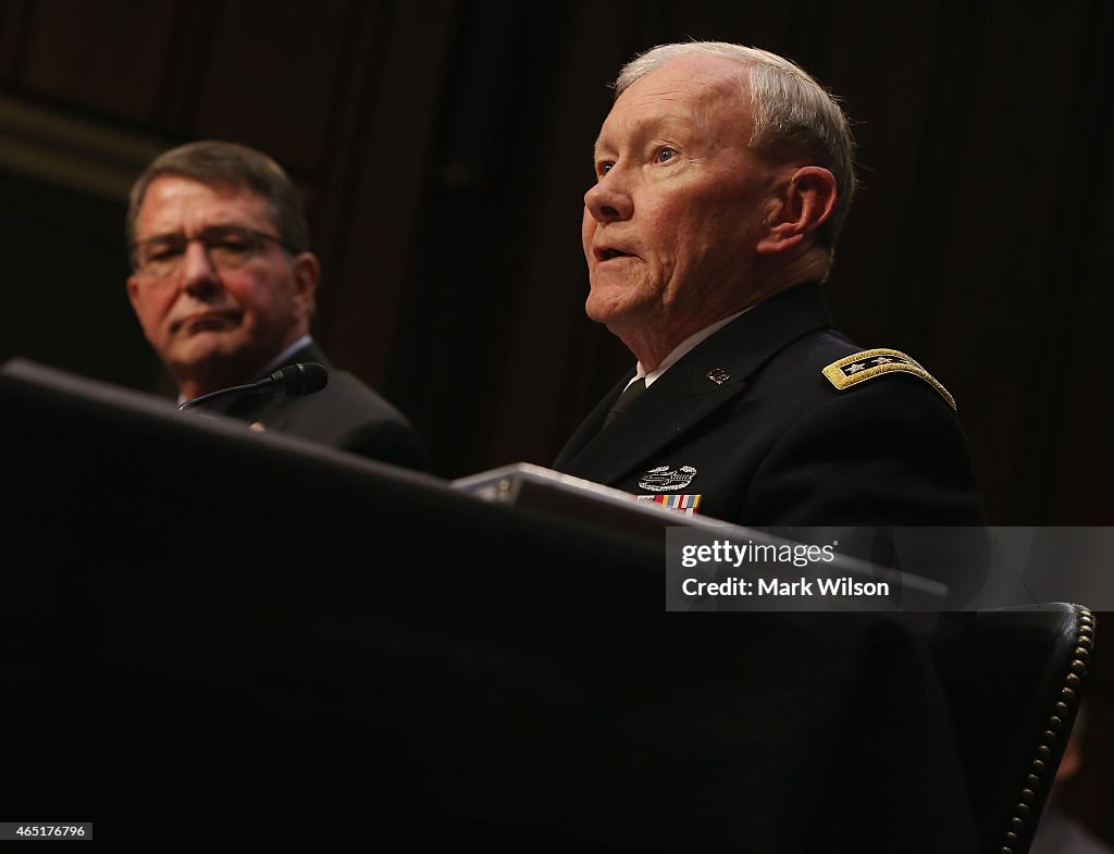 Defense Secretary Ashton Carter And Gen. Dempsey Testify To Senate Committee On Defense Budget