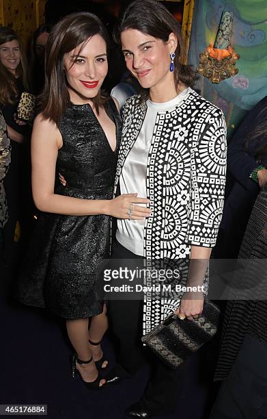 Belcim Bilgin and Katrina Pavlos attend the premiere of "A Postcard From Istanbul" directed by John Malkovich in collaboration with St. Regis Hotels...