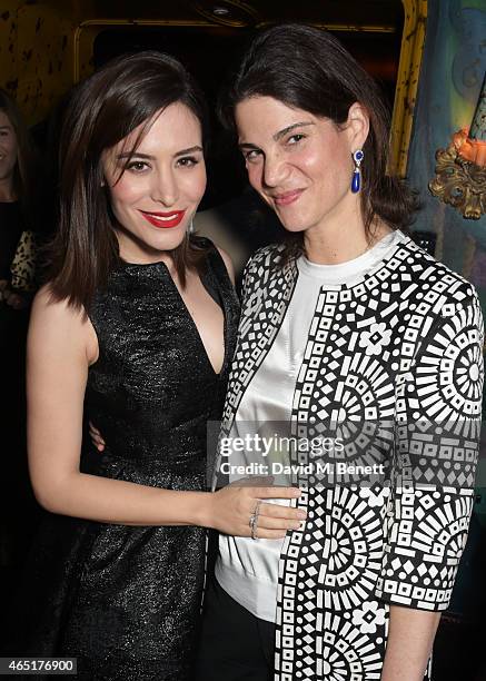 Belcim Bilgin and Katrina Pavlos attend the premiere of "A Postcard From Istanbul" directed by John Malkovich in collaboration with St. Regis Hotels...