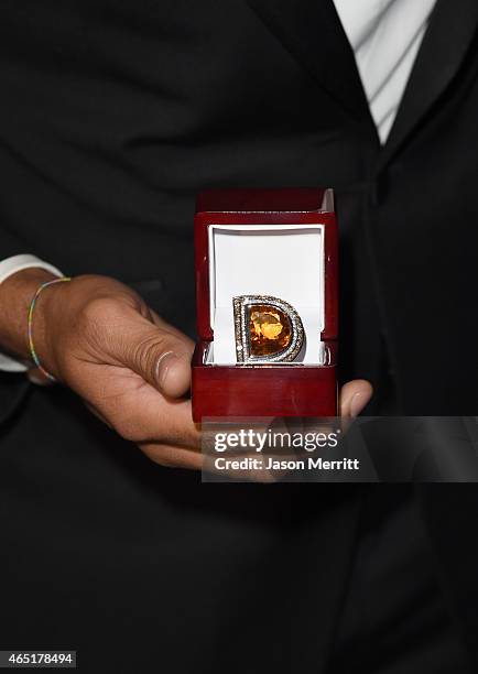 Actor Amaury Nolasco, ring detail, attends the 8th annual Hollywood Domino Gala presented by BOVET 1822 benefiting Artists for Peace and Justice at...