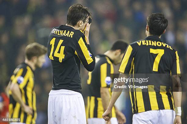 Jan-Arie van der Heijden of Vitesse, Mike Havenaar of Vitesse, Dan Mori of Vitesse, Marko Vejinovic of Vitesse during the Dutch Eredivisie match...