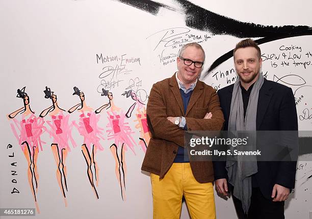 Donald Robertson and Ariel Foxman attend the AOL BUILD Speaker Series: In Conversation with Donald Robertson and Ariel Foxman at AOL Studios In New...