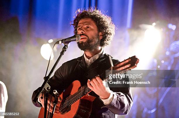 Swedish singer Jose Gonzalez performs live during a concert at the Heimathafen Neukoelln on March 3, 2015 in Berlin, Germany.