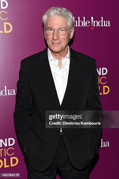 Actor Richard Gere attends "The Second Best Exotic Marigold Hotel" New York Premiere at the Ziegfeld Theater on March 3, 2015 in New York City.
