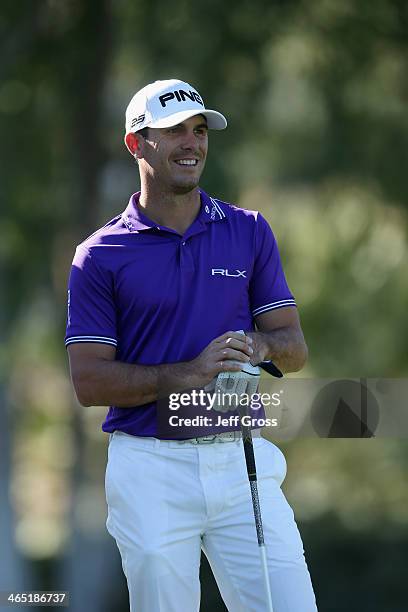 Billy Horschel plays the 2nd hole on the Arnold Palmer Private Course at PGA West during the Humana Challenge in partnership with the Clinton...