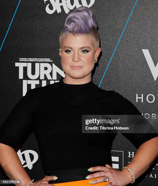 Kelly Osbourne attends the W Hotels 'Turn It Up For Change' ball to benefit HRC at W Hollywood on February 5, 2015 in Hollywood, California.