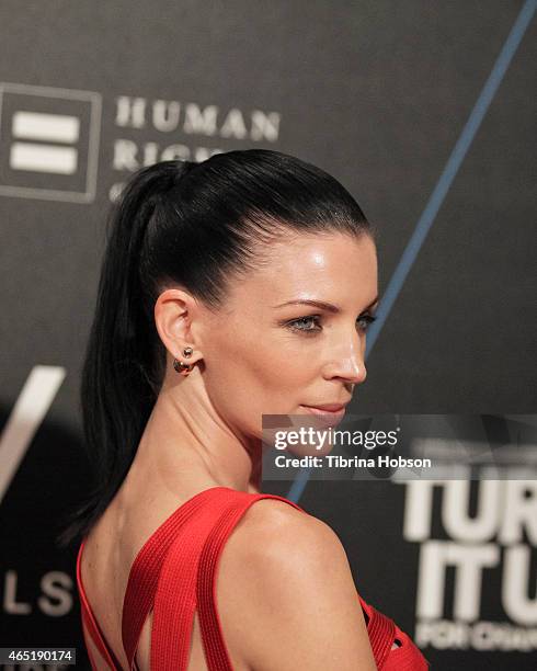 Liberty Ross attends the W Hotels 'Turn It Up For Change' ball to benefit HRC at W Hollywood on February 5, 2015 in Hollywood, California.