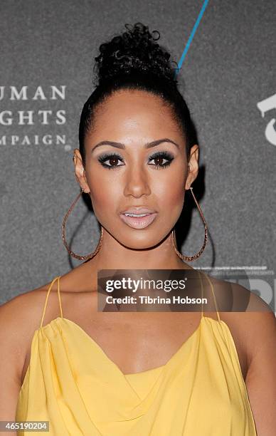 Margot Bingham attends the W Hotels 'Turn It Up For Change' ball to benefit HRC at W Hollywood on February 5, 2015 in Hollywood, California.