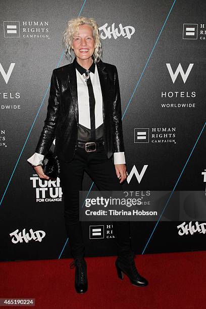 Ellen Von Unwerth attends the W Hotels 'Turn It Up For Change' ball to benefit HRC at W Hollywood on February 5, 2015 in Hollywood, California.