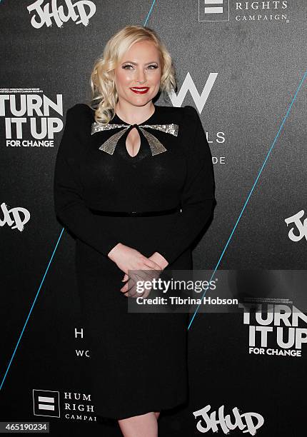 Meghan McCain attends the W Hotels 'Turn It Up For Change' ball to benefit HRC at W Hollywood on February 5, 2015 in Hollywood, California.