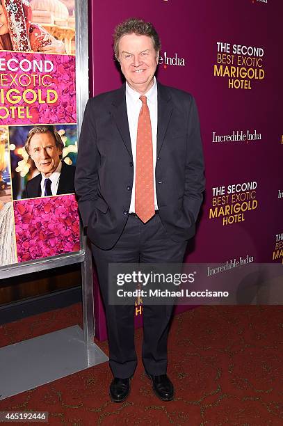 Director John Madden attends "The Second Best Exotic Marigold Hotel" New York Premiere at the Ziegfeld Theater on March 3, 2015 in New York City.