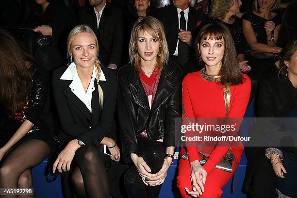 Virginie Courtin Clarins, Pauline Lefevre and Frederique Bel attend The ETAM show as part of the Paris Fashion Week Womenswear Fall/Winter 2015/2016...